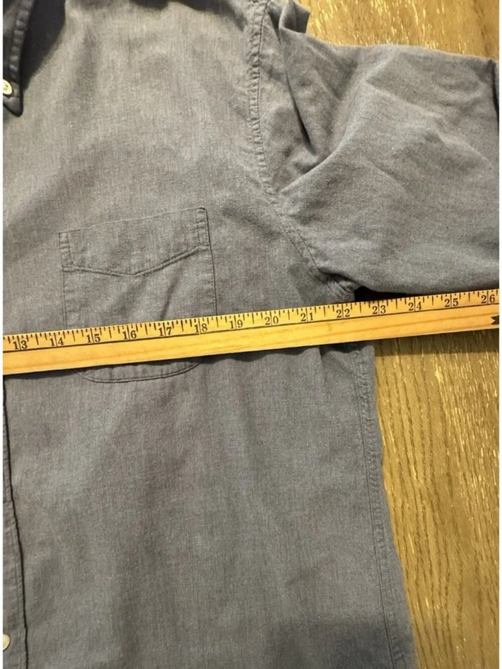 J.Crew Shirt Mens XL Blue Linen Cotton Twill Slim Fit Button Down Long Sleeve